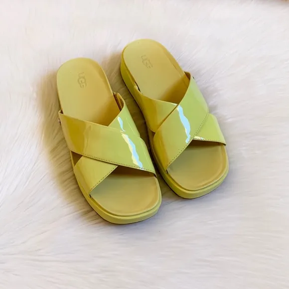 UGG Emily Patent Leather Slide Sandals