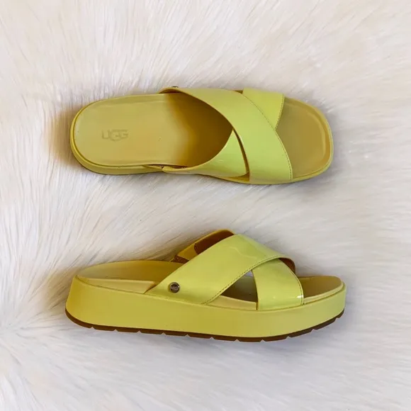 UGG Emily Patent Leather Slide Sandals