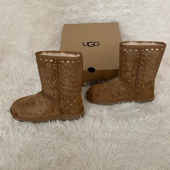 Ugg Flora Perforated Suede Boots