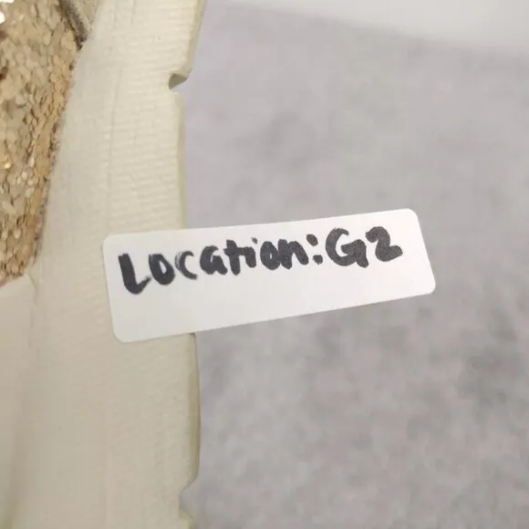 UGG Jaida Sneaker Womens 8.5 Shoes Gold Glitter Suede Low Top Lace Up