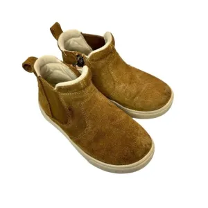 Ugg Kids Hamden II Suede Boots Side Zip Beige Toddler Girls Size 11