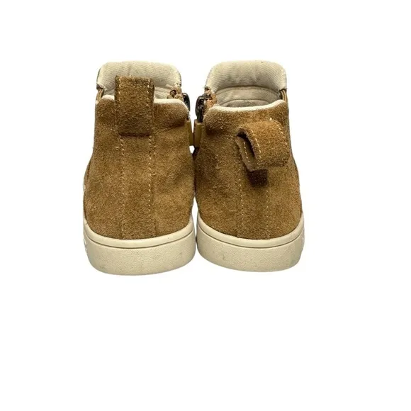 Ugg Kids Hamden II Suede Boots Side Zip Beige Toddler Girls Size 11