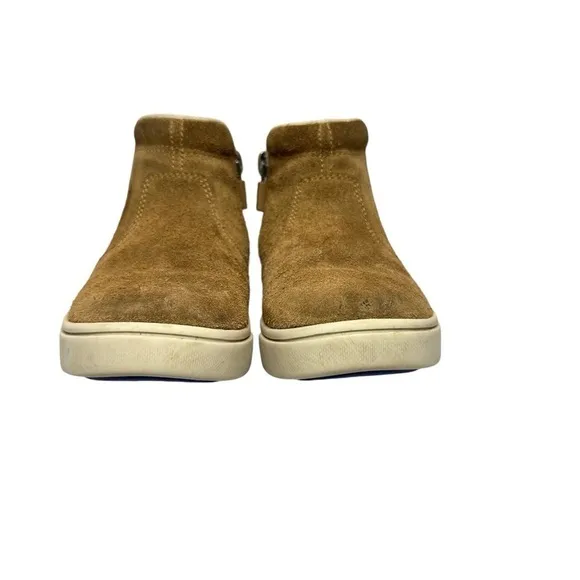 Ugg Kids Hamden II Suede Boots Side Zip Beige Toddler Girls Size 11