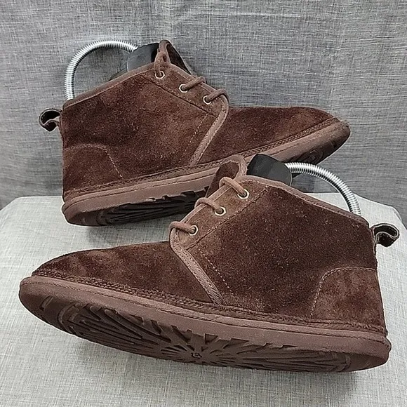 UGG Men's Neumel Classic sheep fur Suede Leather Boots Brown Sz 9