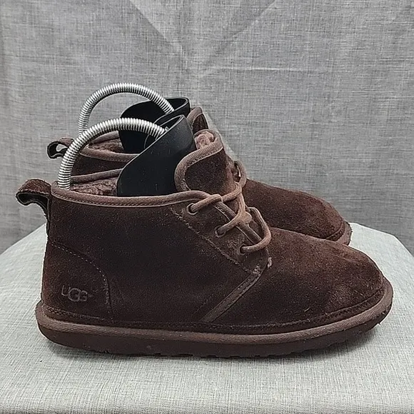UGG Men's Neumel Classic sheep fur Suede Leather Boots Brown Sz 9