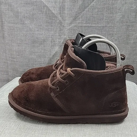 UGG Men's Neumel Classic sheep fur Suede Leather Boots Brown Sz 9