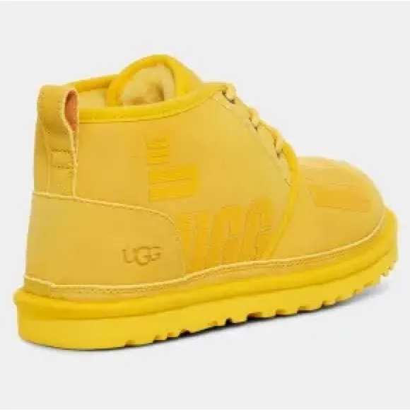 UGG NEUMEL II Scatter 1134960K Youth Size 4 Graphic Chukka Boots Yellow New