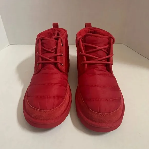 UGG Neumel LTA Quilted Samba Red Boot Shoes Adult Men's Size 12 Brand New