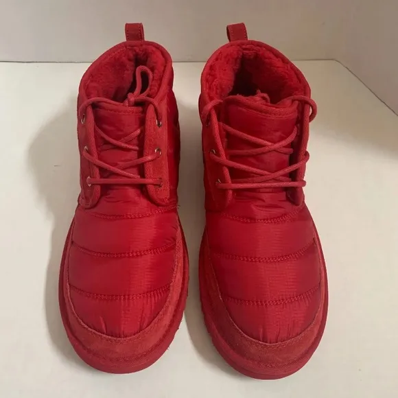 UGG Neumel LTA Quilted Samba Red Boot Shoes Adult Men's Size 12 Brand New