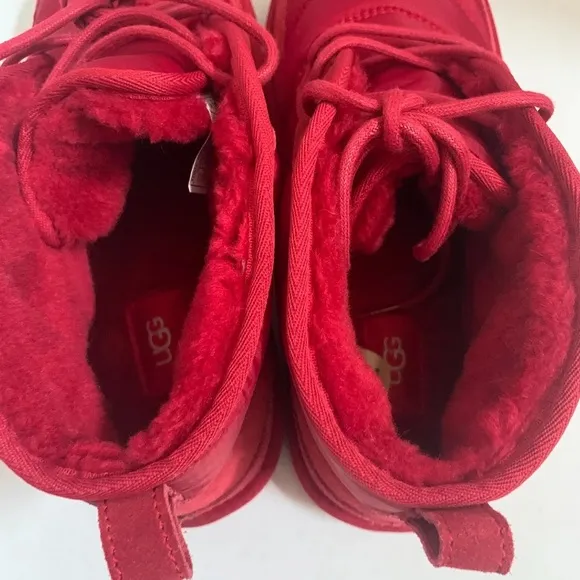 UGG Neumel LTA Quilted Samba Red Boot Shoes Adult Men's Size 12 Brand New