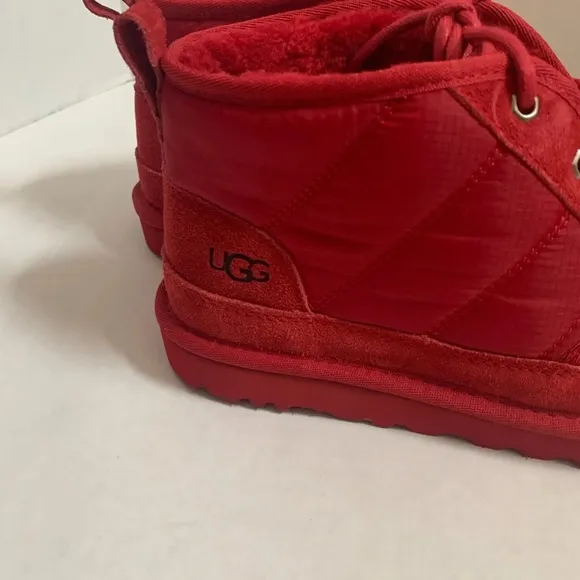 UGG Neumel LTA Quilted Samba Red Boot Shoes Adult Men's Size 12 Brand New