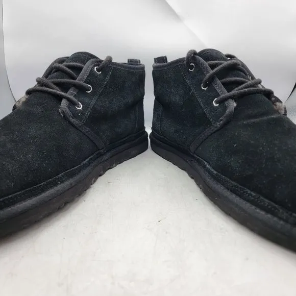 UGG Neumel Mens 11 Black Suede Chukka Boots Shoes Lined Walking Casual 3236
