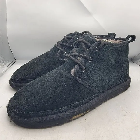 UGG Neumel Mens 11 Black Suede Chukka Boots Shoes Lined Walking Casual 3236