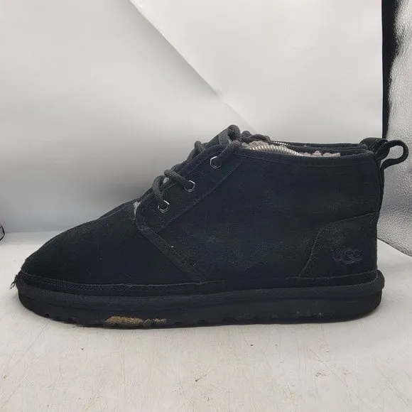 UGG Neumel Mens 11 Black Suede Chukka Boots Shoes Lined Walking Casual 3236