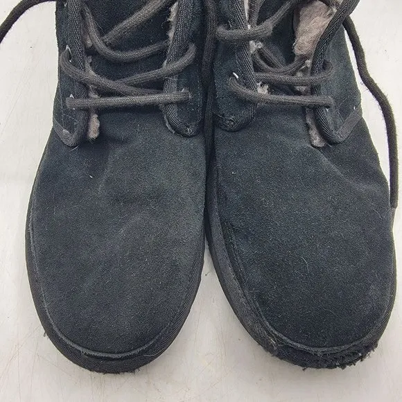 UGG Neumel Mens 11 Black Suede Chukka Boots Shoes Lined Walking Casual 3236