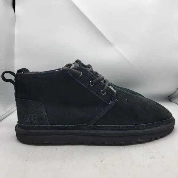 UGG Neumel Mens 11 Black Suede Chukka Boots Shoes Lined Walking Casual 3236