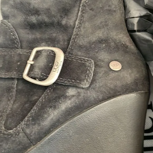 UGG suede wedge boots, size 7