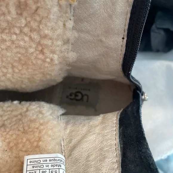 UGG suede wedge boots, size 7