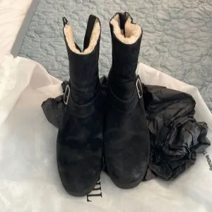 UGG suede wedge boots, size 7
