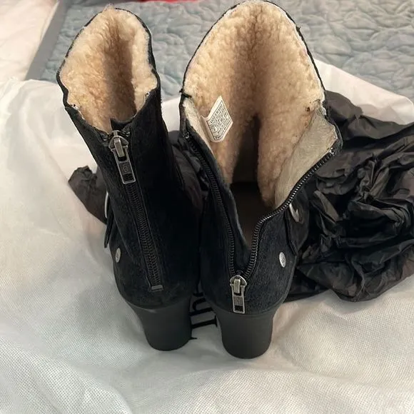 UGG suede wedge boots, size 7
