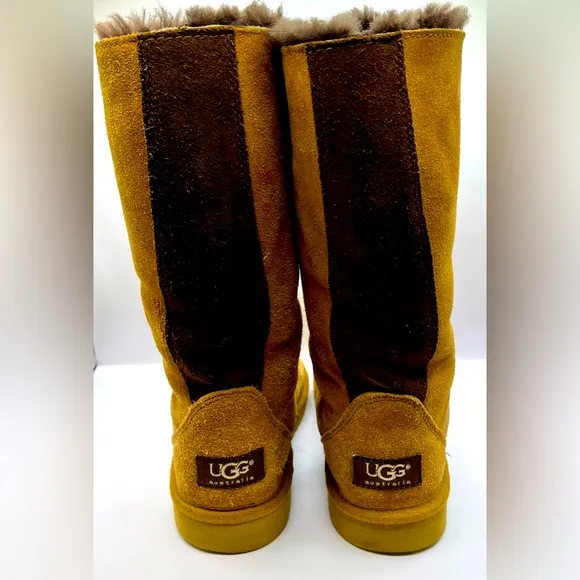 UGG Whitley Brown Moccasin Boots, Girls Size 1