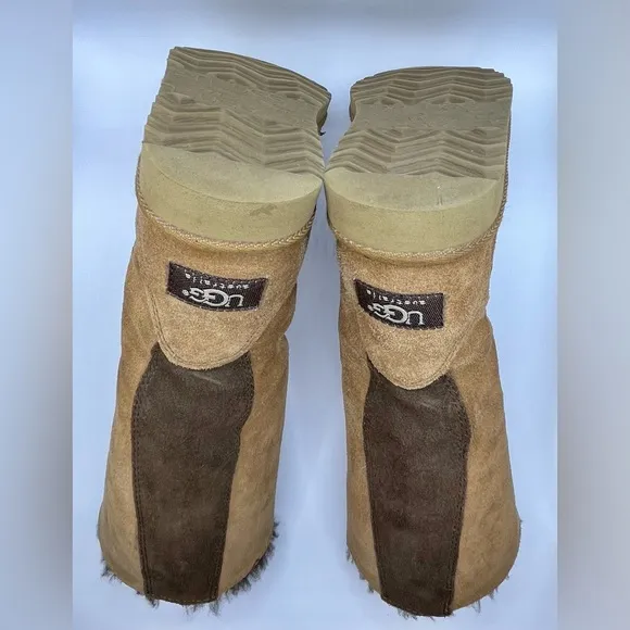 UGG Whitley Brown Moccasin Boots, Girls Size 1