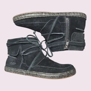 UGG Women's Reid Moc Black Suede Ankle Boots