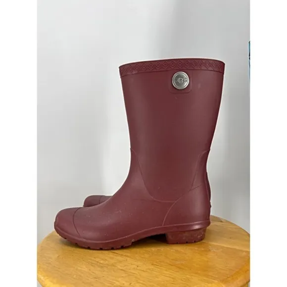 UGG Women's Sienna Matte Rubber Rain Boots 7