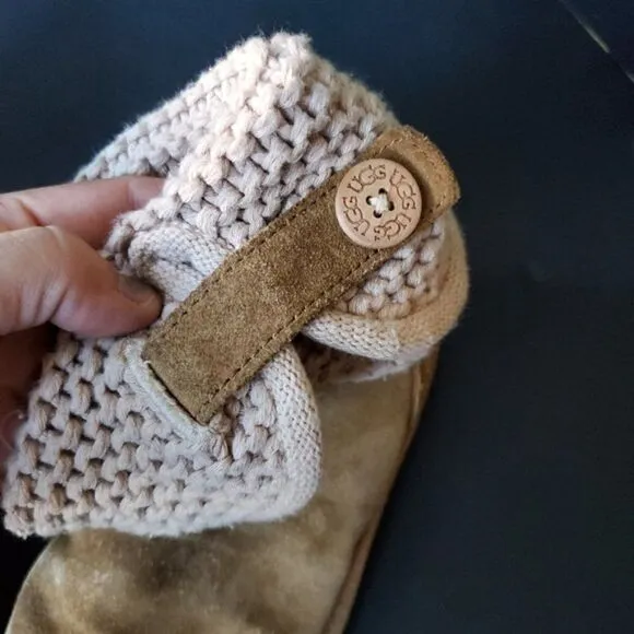 Ugg Girls Knitted and Suede Boots