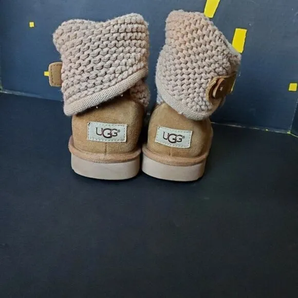 Ugg Girls Knitted and Suede Boots