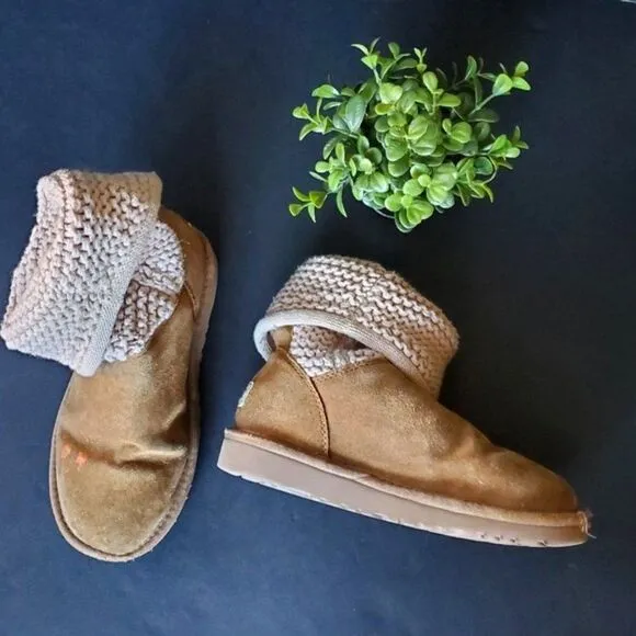 Ugg Girls Knitted and Suede Boots