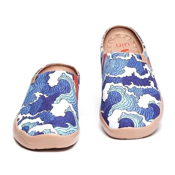 UIN Men's Slipper Comfort Mules Walking Casual Slip Ons Shoes (Wave Slipper)