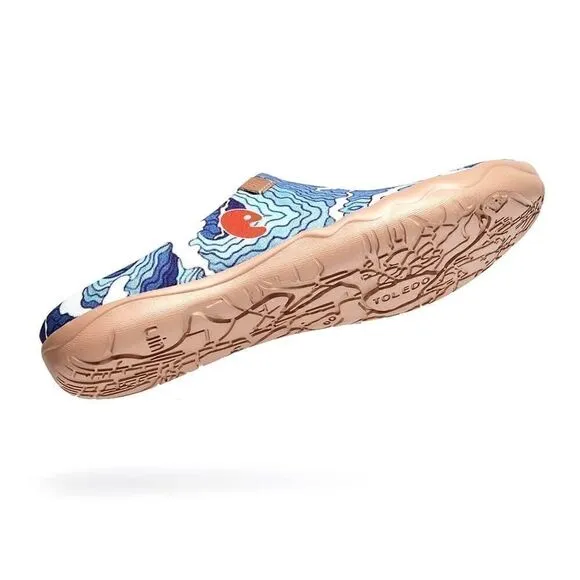 UIN Men's Slipper Comfort Mules Walking Casual Slip Ons Shoes (Wave Slipper)