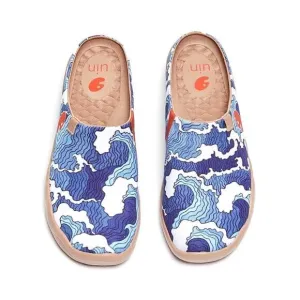 UIN Men's Slipper Comfort Mules Walking Casual Slip Ons Shoes (Wave Slipper)