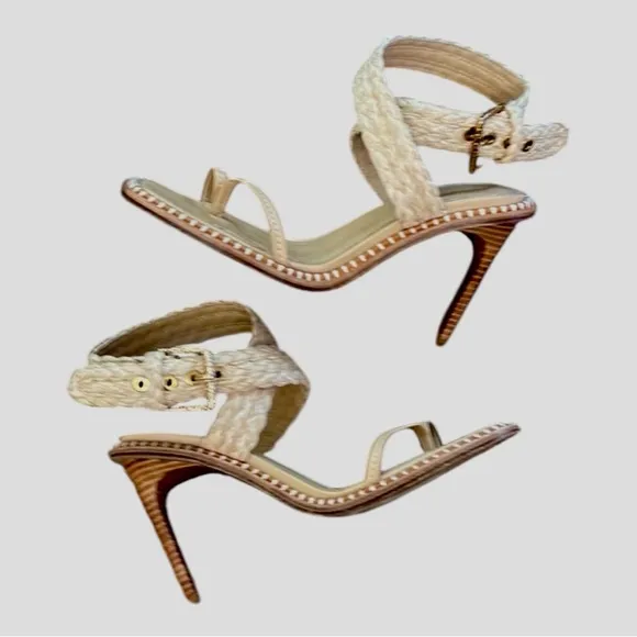 Ulla Johnson Lydia Raffia High Heeled Sandals in Natural – Sz 8.5