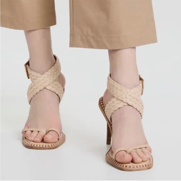 Ulla Johnson Lydia Raffia High Heeled Sandals in Natural – Sz 8.5
