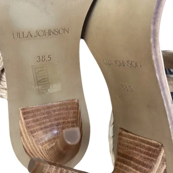 Ulla Johnson Lydia Raffia High Heeled Sandals in Natural – Sz 8.5