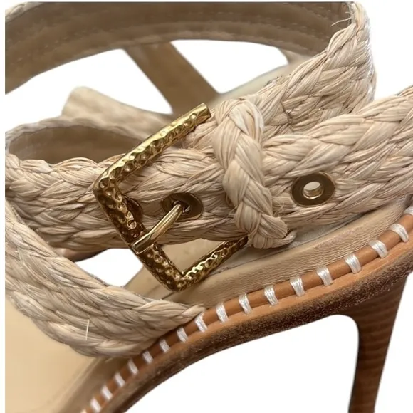 Ulla Johnson Lydia Raffia High Heeled Sandals in Natural – Sz 8.5