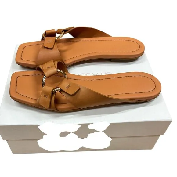 Ulla Johnson Women's Ring Leather Sandals in Pecan Brown NWB Size 40