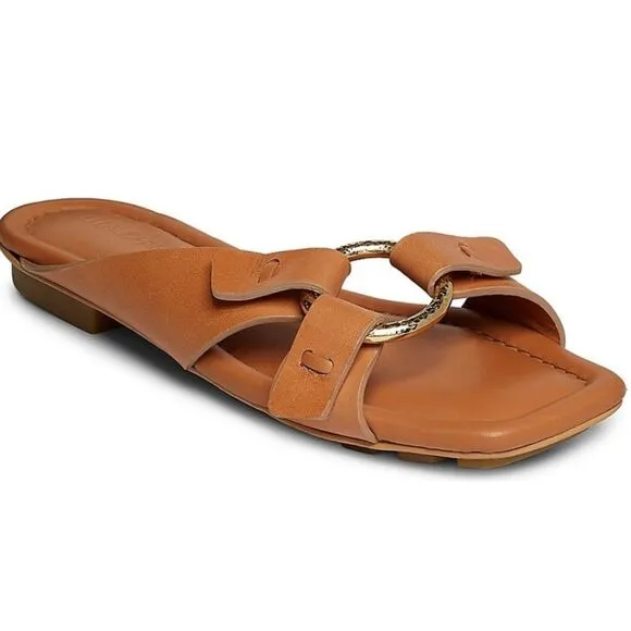 Ulla Johnson Women's Ring Leather Sandals in Pecan Brown NWB Size 40