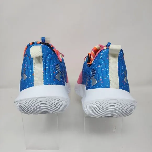 Under Armour Basketball Shoes Mens 12 Pink Blue Flow FUTR X 2 Logo Mesh Sneakers