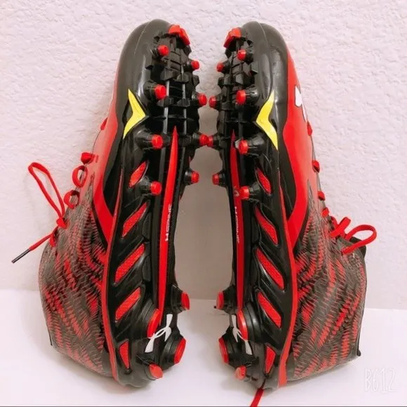 Under Armour Cleats Clutch Fit Spine Red White Men's Size 16 New