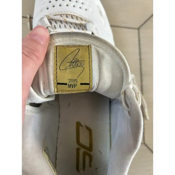 Under Armour Curry 1 Low Championship 2016 White Gold Sz 13 Sneakers 1269048-100