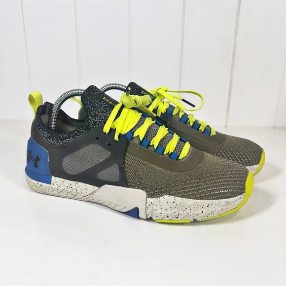 Under Armour Mens Tribase Reign 4 Training Shoes Collared Sneakers Green Size 7
