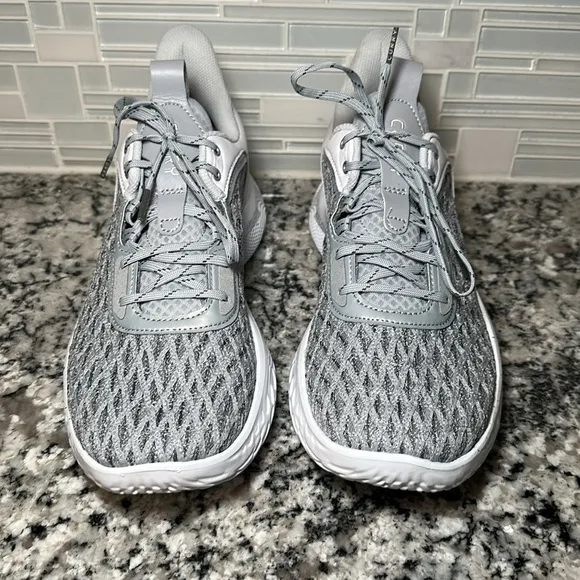 Under Armour Team Curry 9 White Gray Sneakers - 12.5