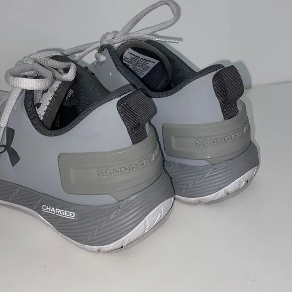 Under Armour Women's Gray Charged Core Lace Up Sneaker Athletic Shoes Size 9.5
