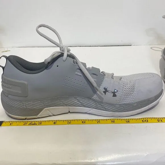 Under Armour Women's Gray Charged Core Lace Up Sneaker Athletic Shoes Size 9.5