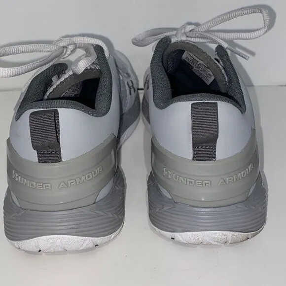 Under Armour Women's Gray Charged Core Lace Up Sneaker Athletic Shoes Size 9.5