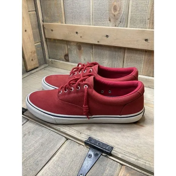 𝅺us 12 Sperry Shoes Men’s Washable Red Lace Up Casual Shoes Sneakers STS21003