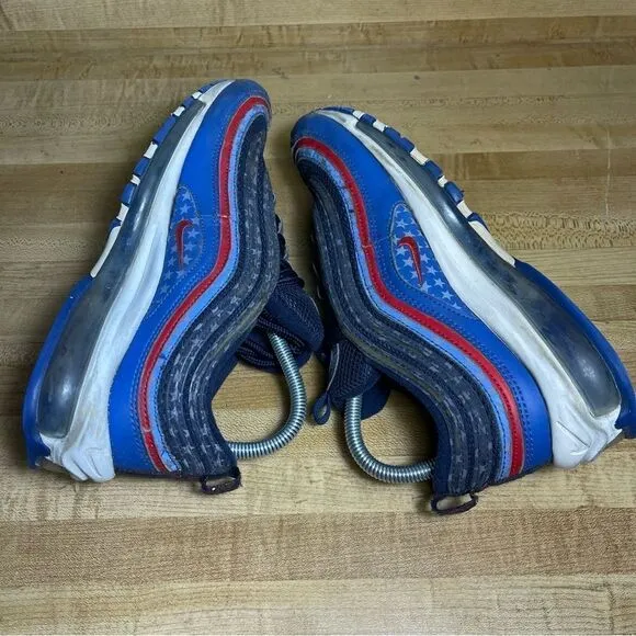 Used Nike Air Max 97 USA Olympic Size 8 Red White Blue Shoes Sneakers CD7791-400